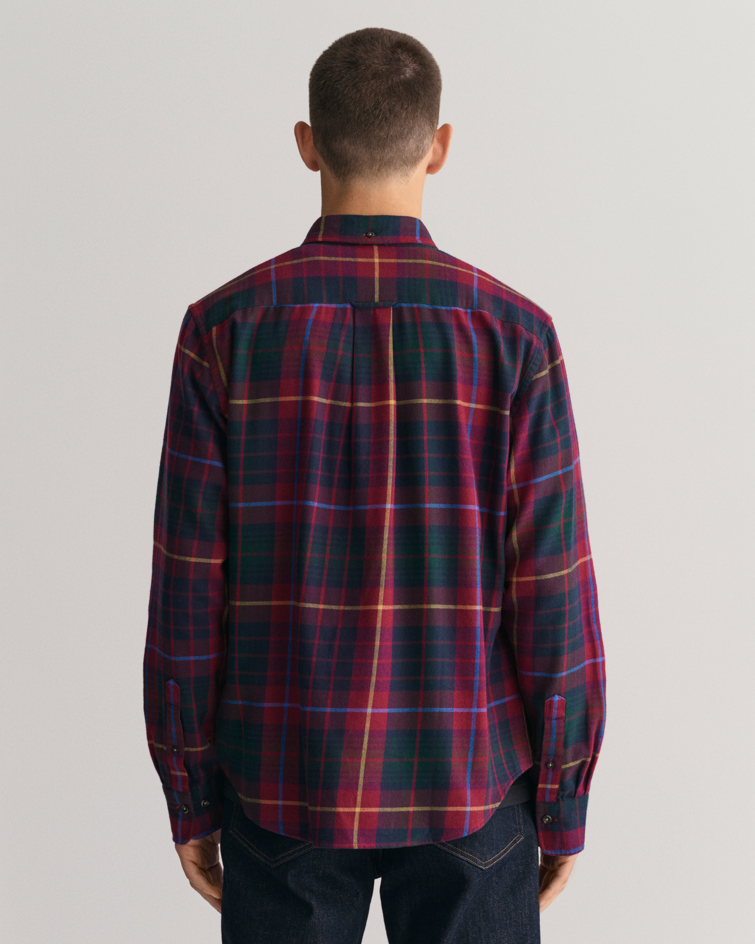 Gant Langarmhemd "Regular Fit Flannel Kariert dicker pflegeleicht warm" günstig online kaufen