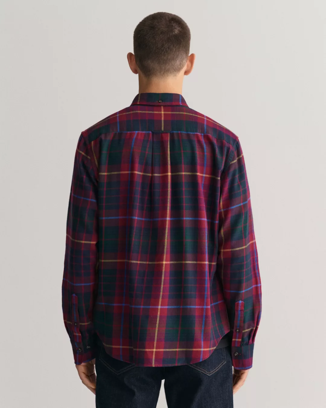 Gant Langarmhemd Regular Fit Flannel Kariert dicker pflegeleicht warm günstig online kaufen
