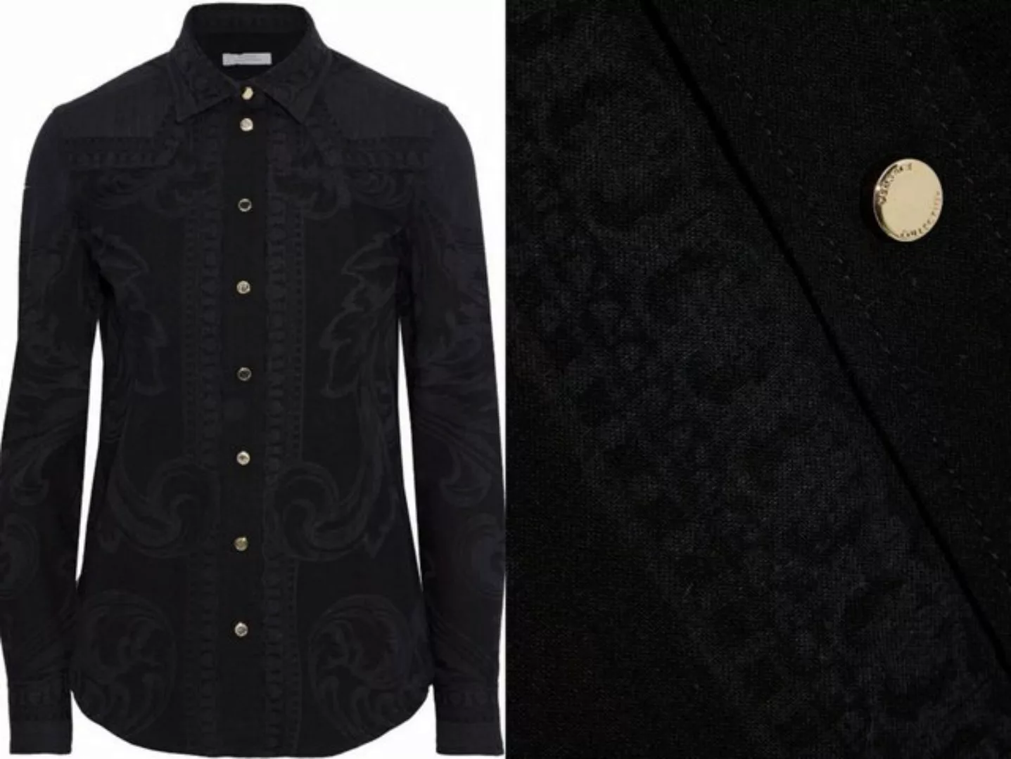 Versace Langarmhemd VERSACE COLLECTION MEN ICONIC CULT PRINTED DENIM HEMD S günstig online kaufen