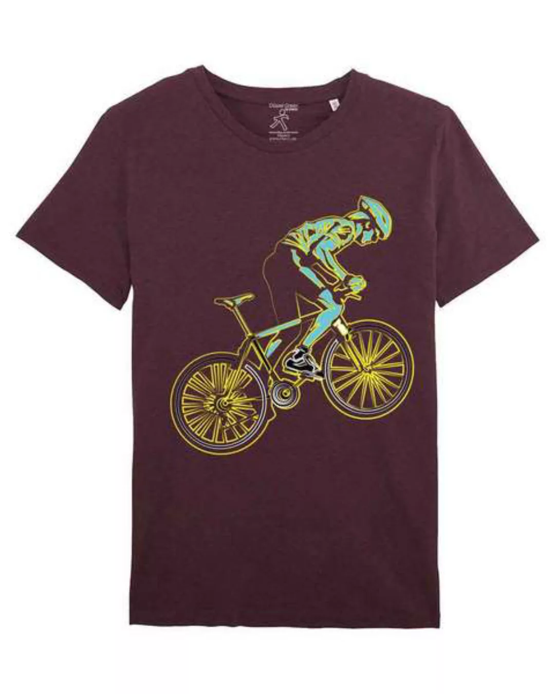Bio T-shirt Mit Rennrad, Bio Shirt Mit Rennradfahrer, Bike Shirt, günstig online kaufen