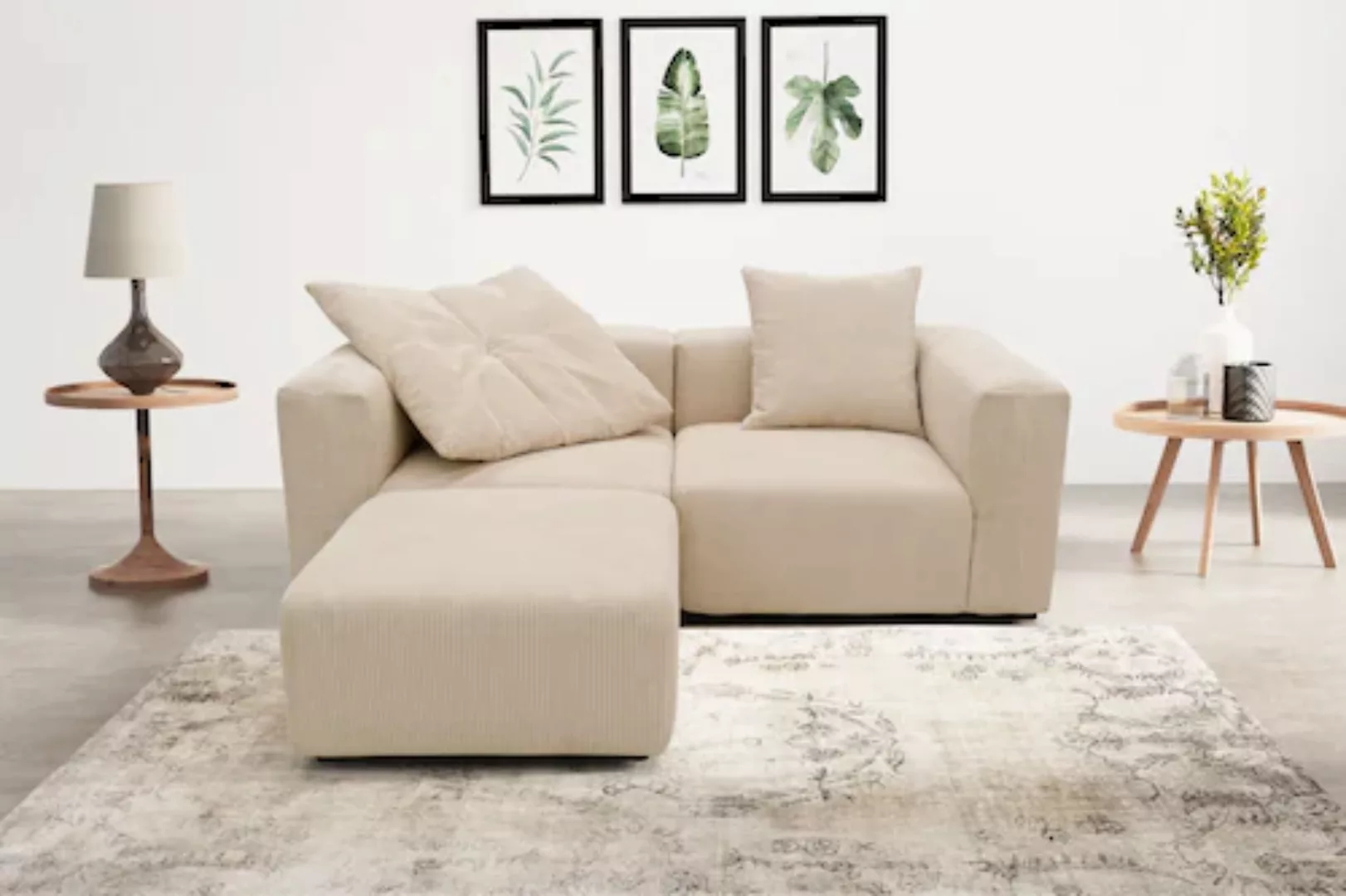 RAUM.ID Ecksofa "Gerrid L-Form", Cord, Modulsofa, bestehend aus 2 Eckelemen günstig online kaufen