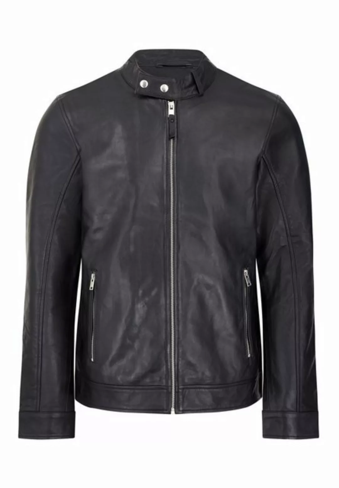 Bolongaro Trevor Lederjacke Classic Racer Racer, Superweiches Leder,Rennfah günstig online kaufen