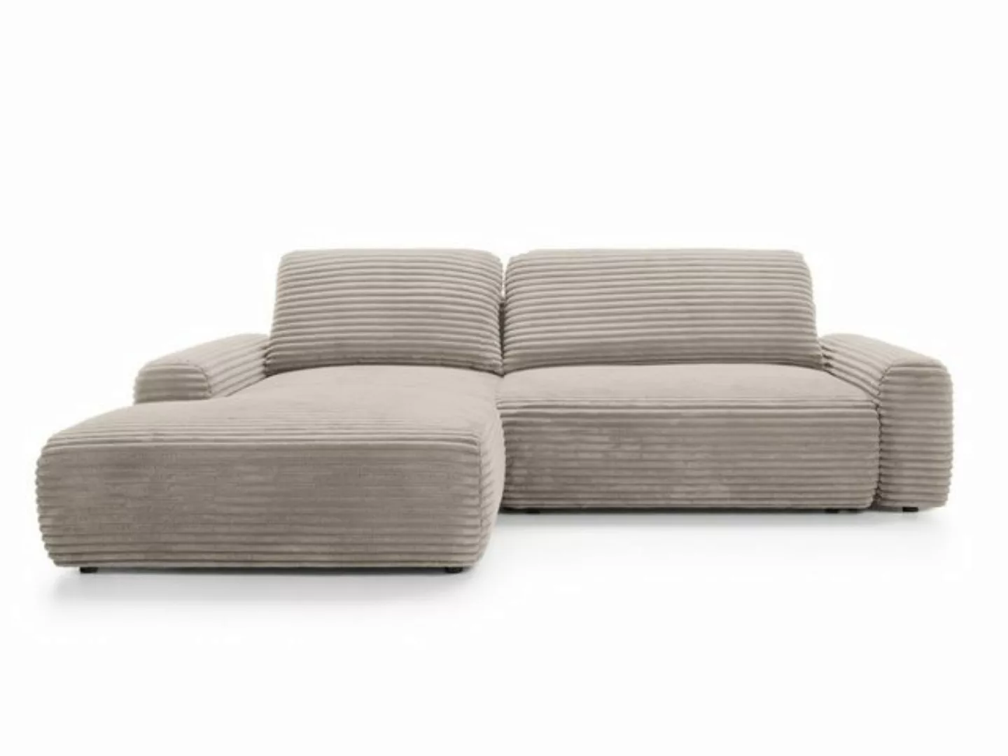 Goldstoff Ecksofa MOUNIR 270 cm, L-Form Schlafsofa mit Schlaffunktion und B günstig online kaufen