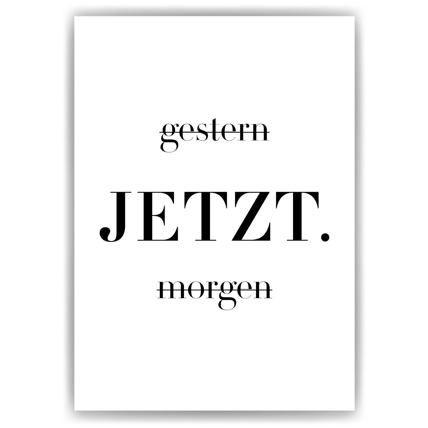 Tigerlino Poster JETZT Motivation Wandbild Spruch günstig online kaufen
