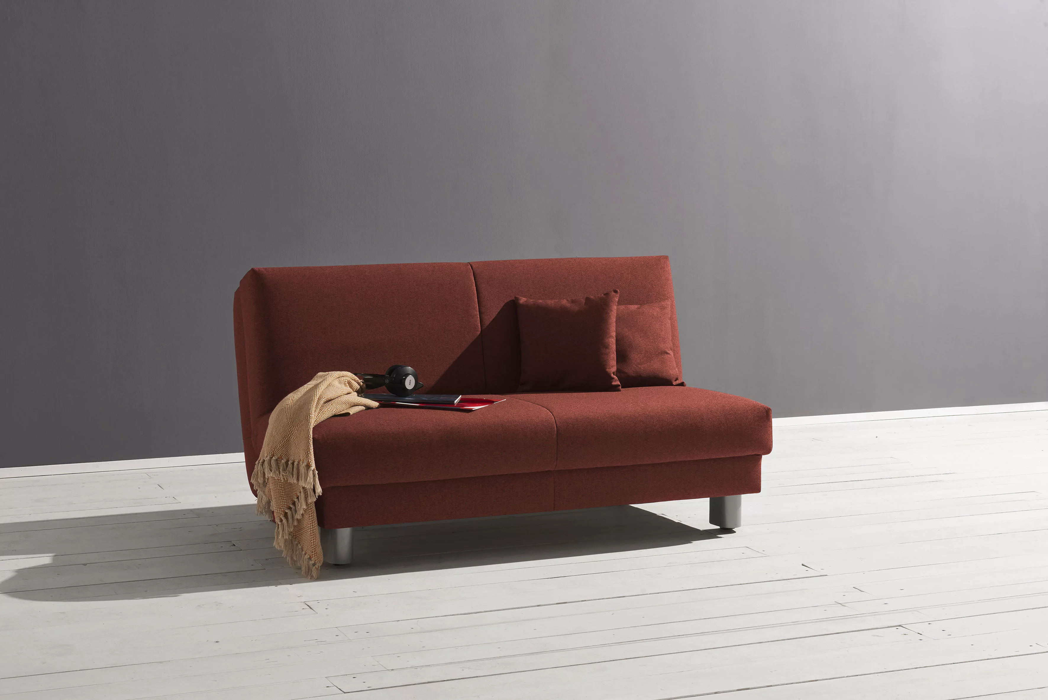 ell + ell Schlafsofa "Enny", Breite 180 cm, Liegehöhe 45 cm, Füße alufarben günstig online kaufen