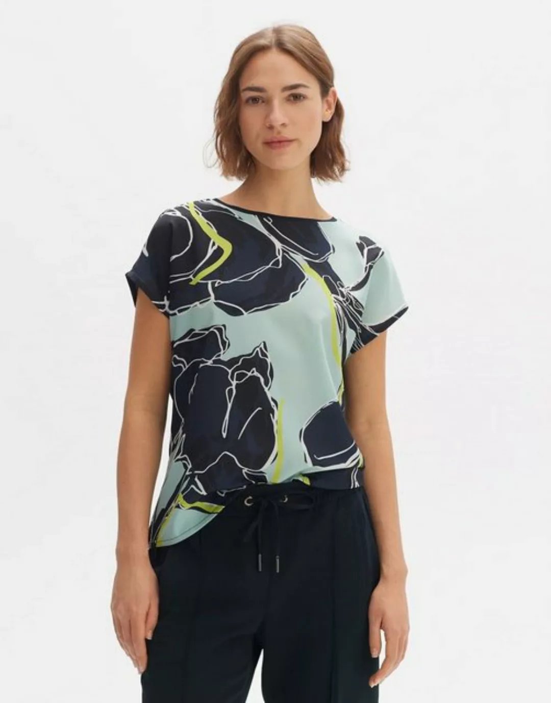 OPUS Print-Shirt OPUS Print-Shirt Stini print gerader Schnitt günstig online kaufen