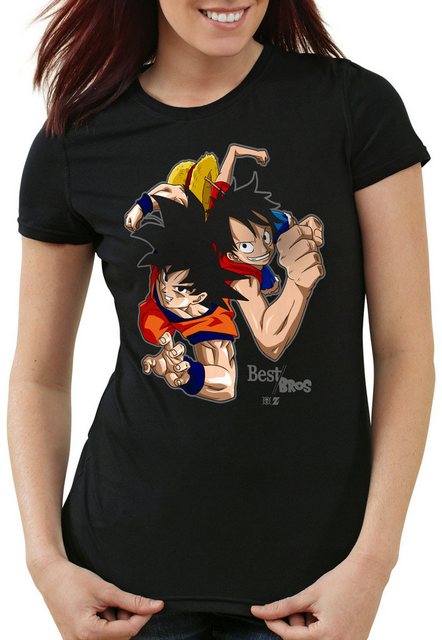 style3 T-Shirt Goku Ruffy - one piece japan anime luffy manga monkey ruffy günstig online kaufen