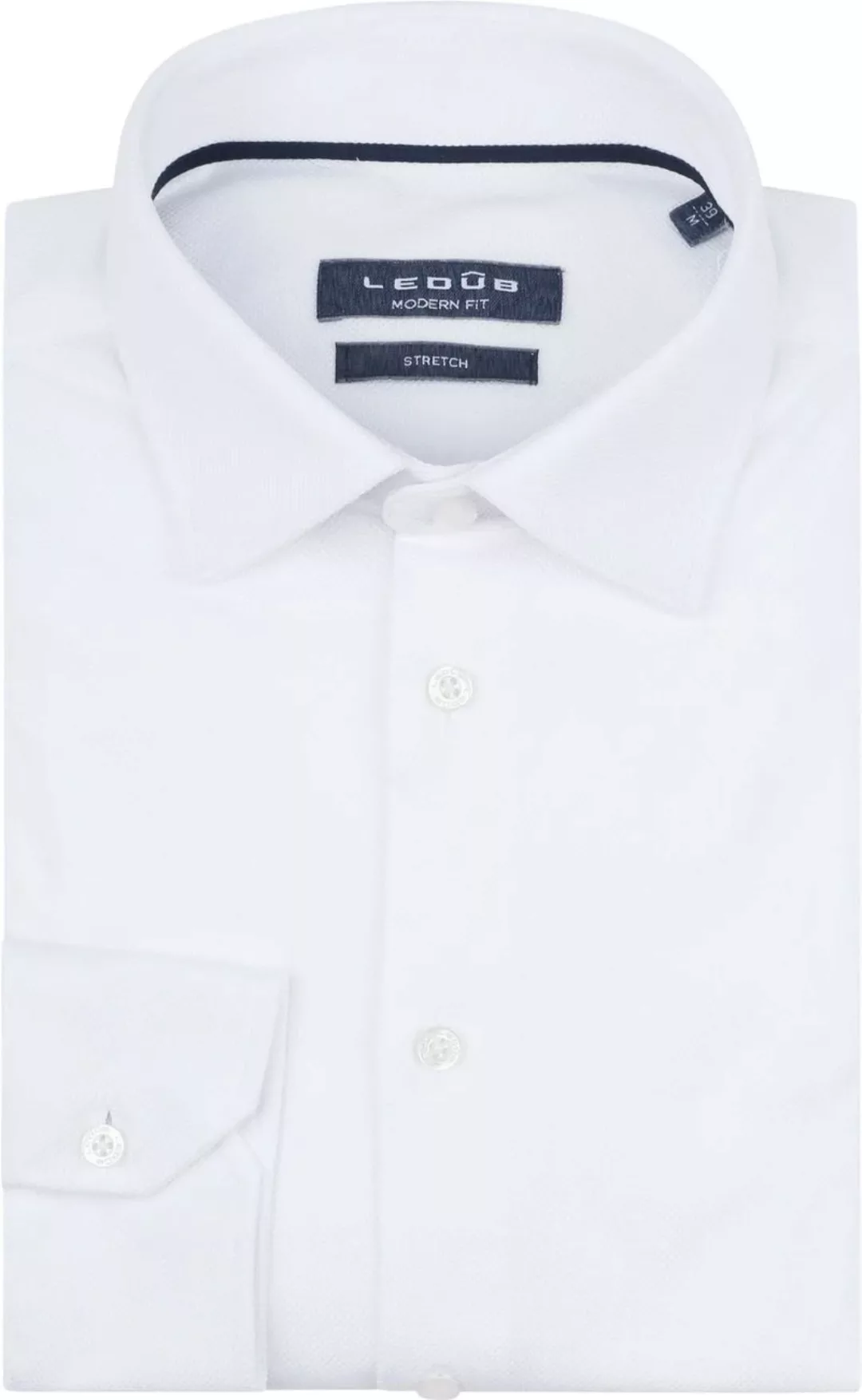 Ledub Tricot Hemd Weiß - Größe 43 günstig online kaufen