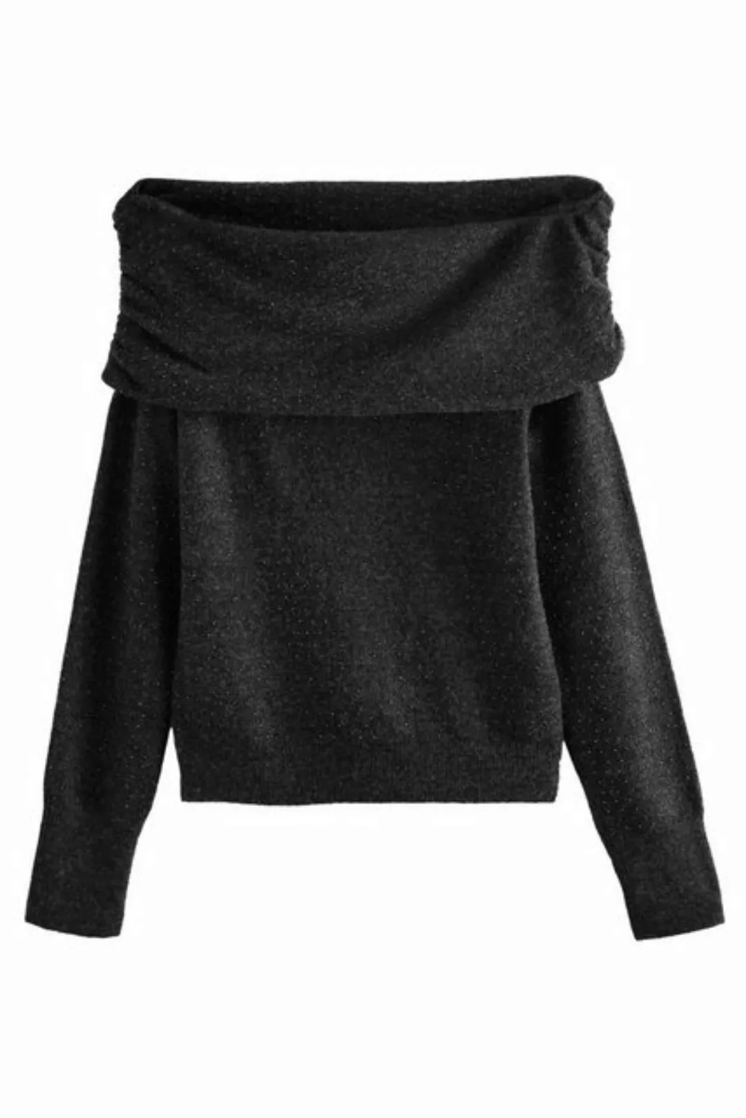 Next Carmenpullover Schulterfreier, glitzernder Bardot-Strickpullover (1-tl günstig online kaufen