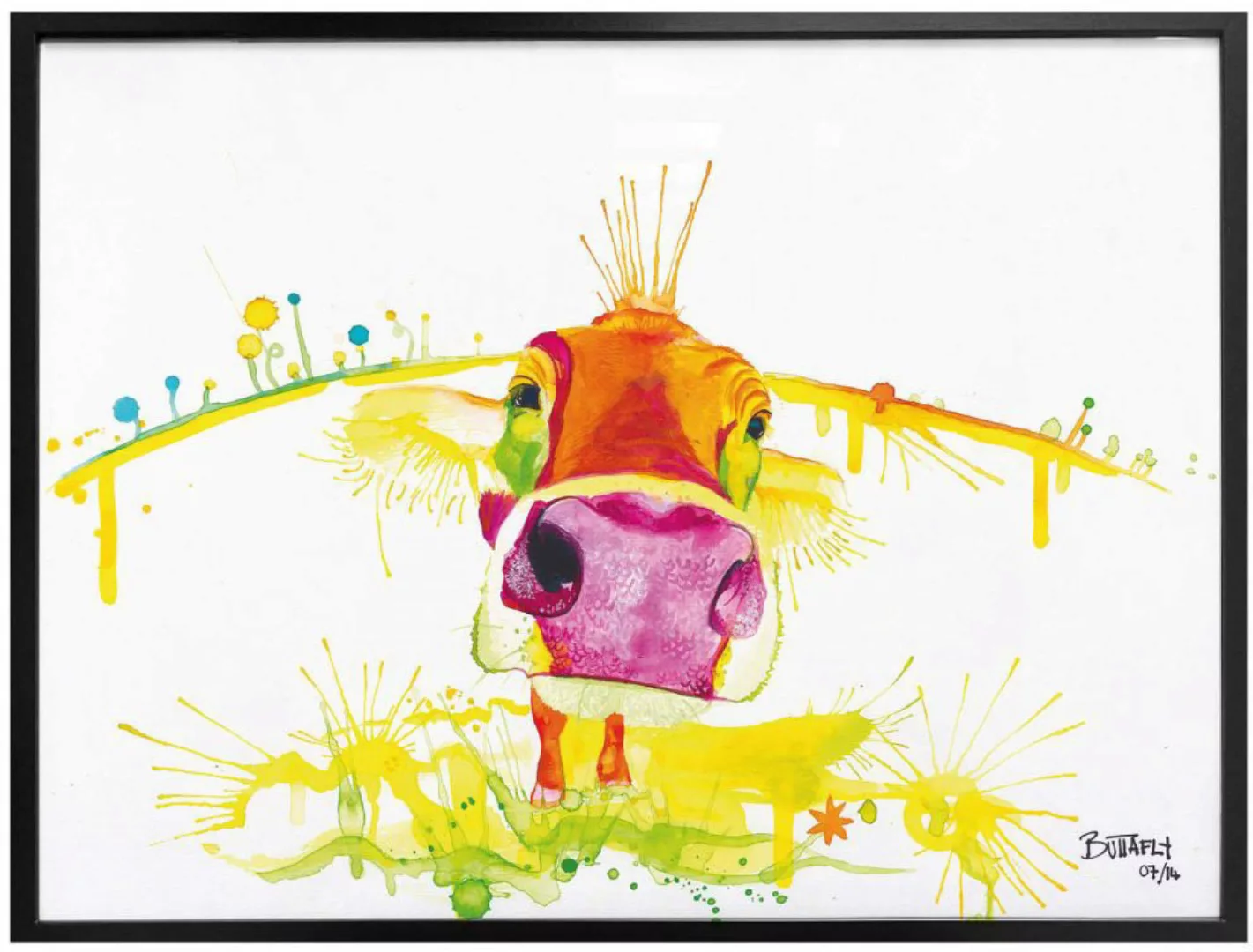 Wall-Art Poster "Crazy Calf", Schriftzug, (Set, 1 St.), Poster ohne Bilderr günstig online kaufen