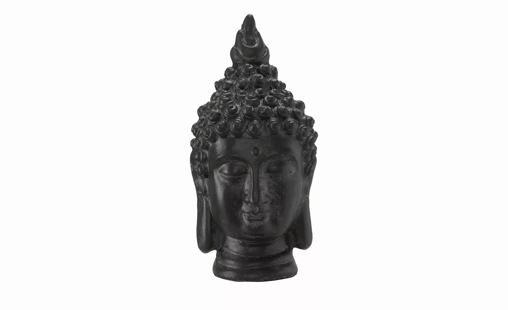 Figur  Buddhakopf ¦ schwarz ¦ Magnesia ¦ Maße (cm): H: 21  Ø: 11 Accessoire günstig online kaufen