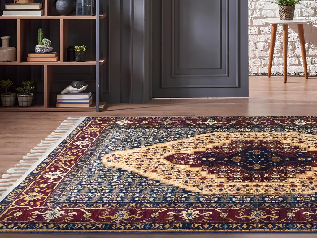 Teppich orientalisch - 160 x 230 cm - Rot & Blau - ANKARA günstig online kaufen
