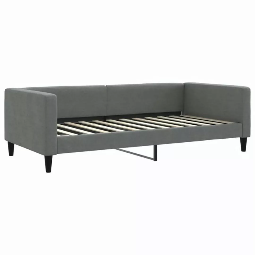 furnicato Bett Tagesbett Dunkelgrau 100x200 cm Stoff (1-tlg) günstig online kaufen