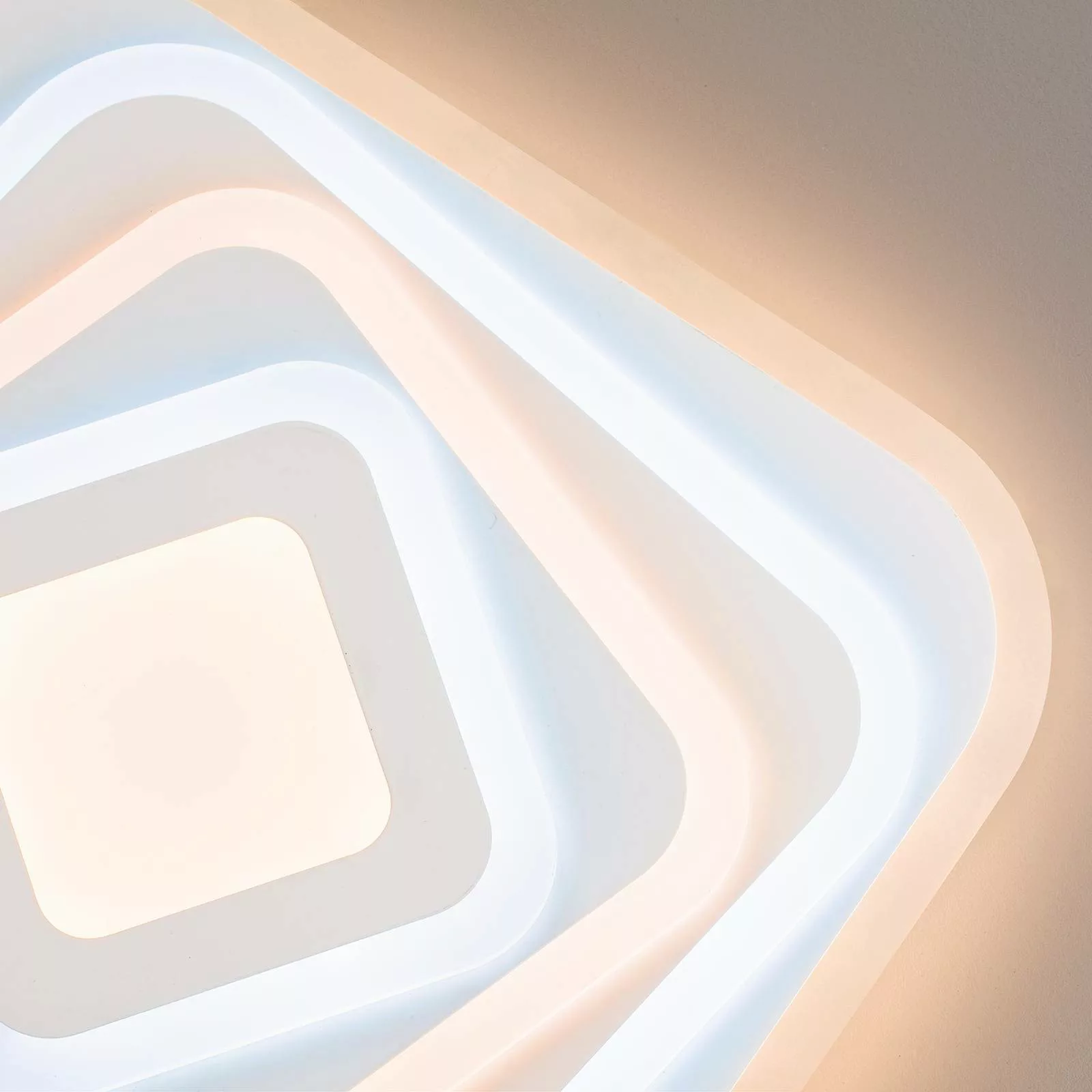 Fischer & Honsel LED-Deckenleuchte Queen Weiß 50 x 50 cm günstig online kaufen