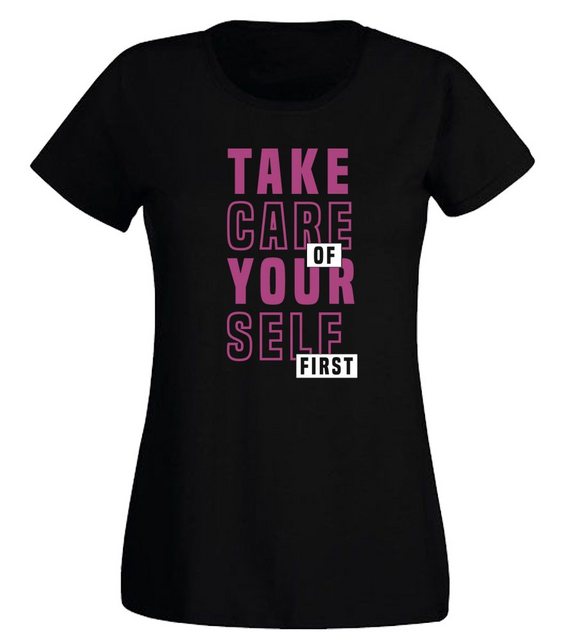 G-graphics T-Shirt Damen T-Shirt - Take care of yourself first Slim-fit-Shi günstig online kaufen