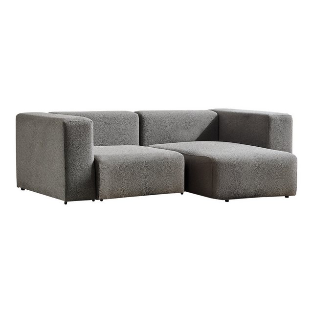 en.casa Sofa, 2 Teile, »Suldal« 2-Sitzer Modulsofa mit Longchair Webstoff G günstig online kaufen