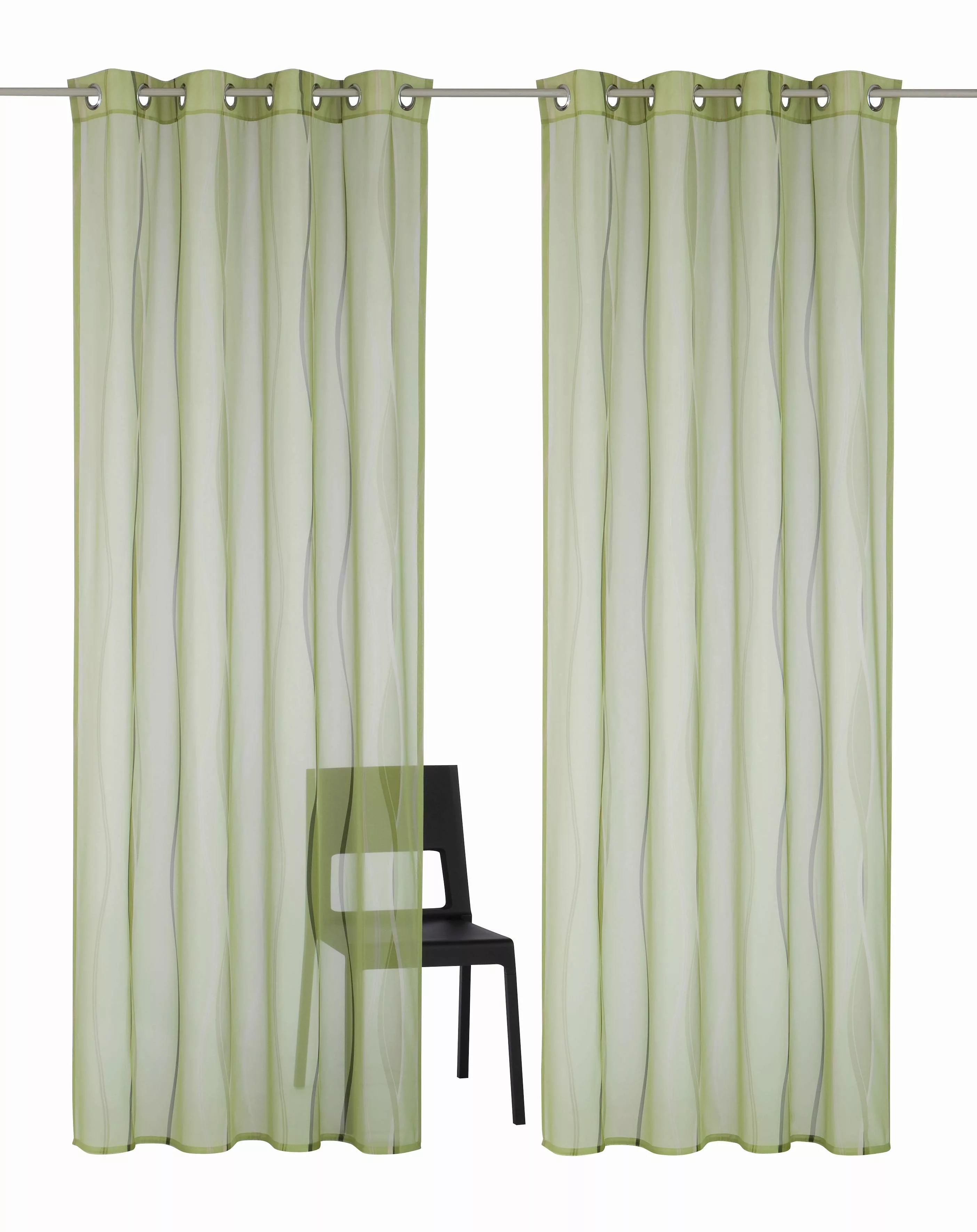 my home Gardine »Dimona«, (2 St.), 2er-Set, transparent, Voile, Polyester günstig online kaufen