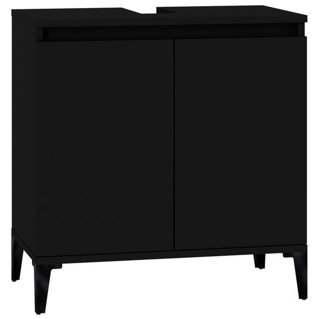 vidaXL Waschbeckenunterschrank vidaXL Waschbeckenunterschrank Schwarz 58x33 günstig online kaufen