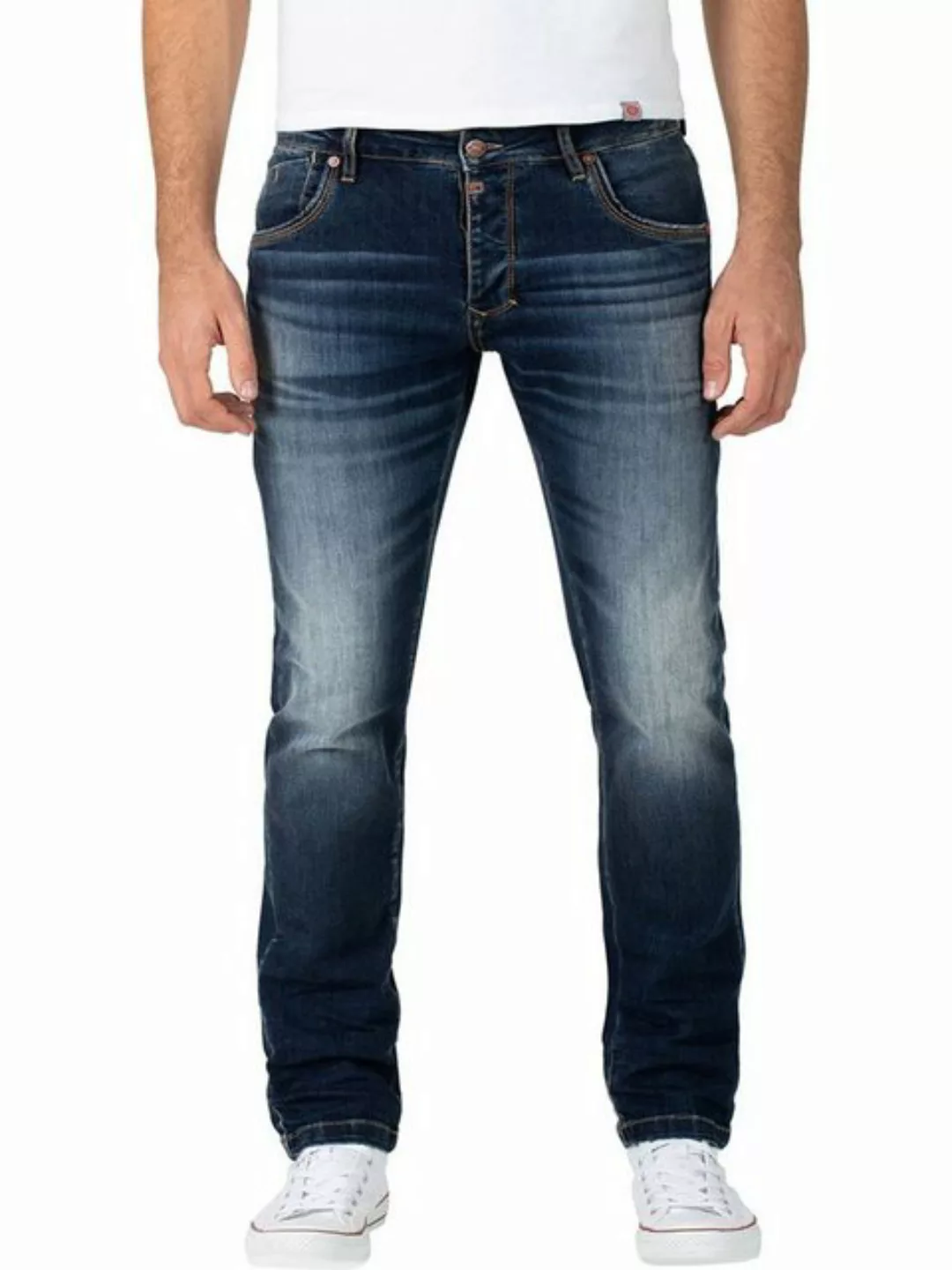 TIMEZONE Herren Jeans ScottTZ - Slim Fit - Blau - Sea Blue Aged Wash günstig online kaufen
