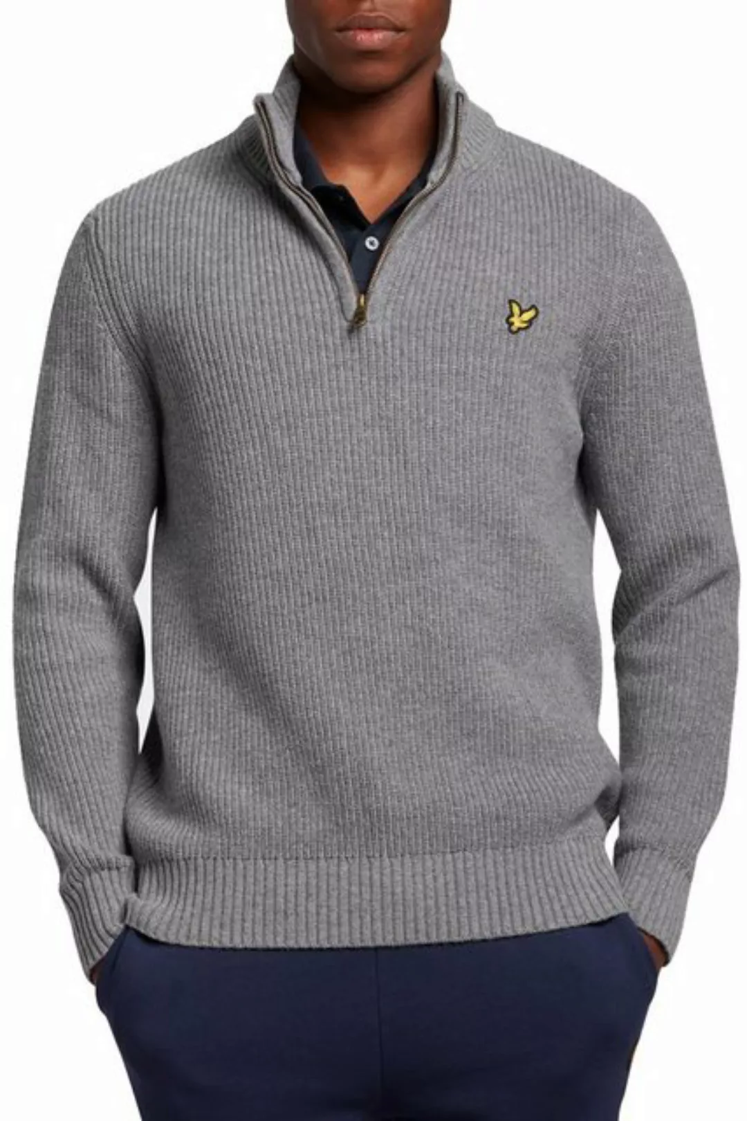 Lyle & Scott Stehkragenpullover Mit Reißverschluss Am Kragen günstig online kaufen