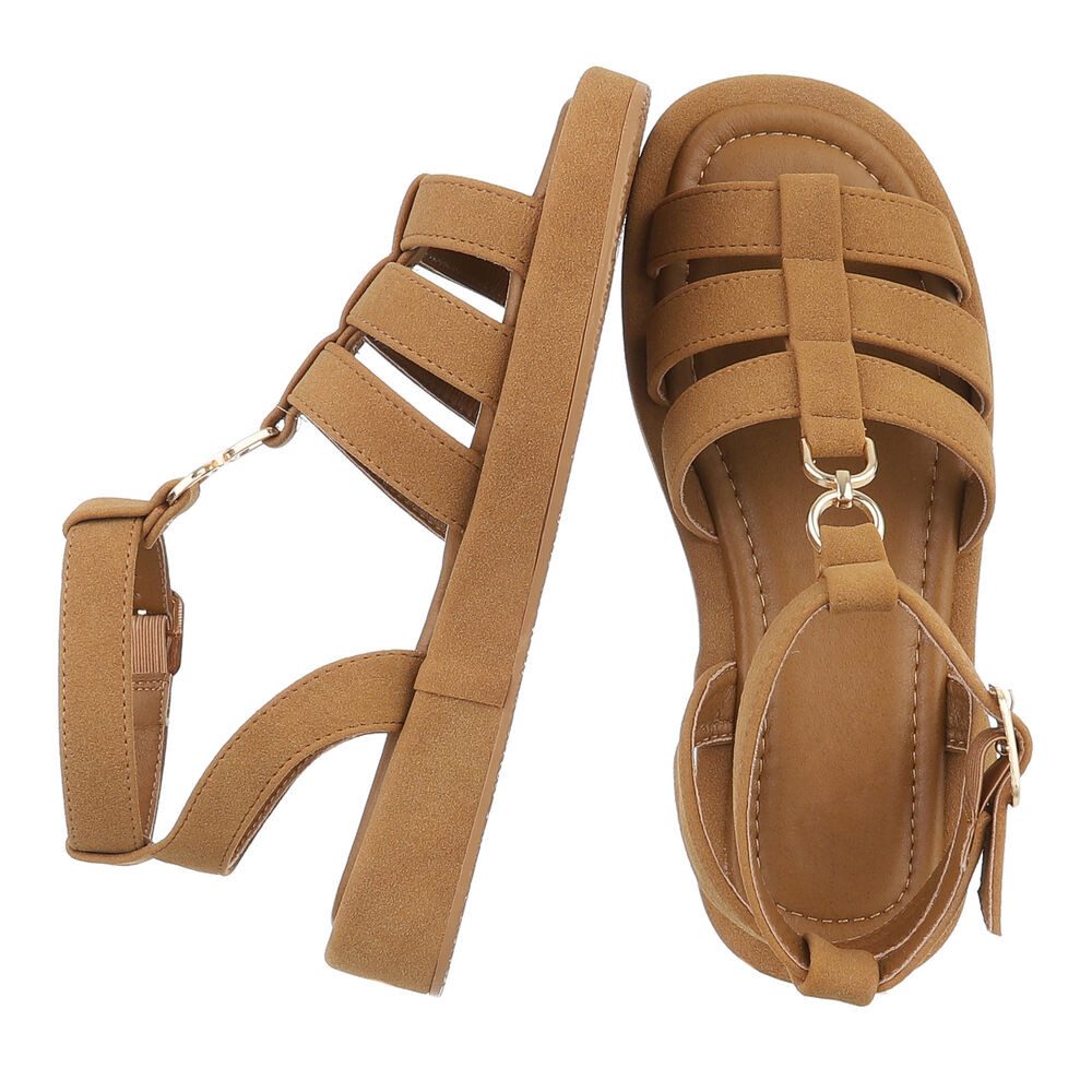 Ital-Design Beige Sandalen mit verstellbaren Riemen günstig online kaufen
