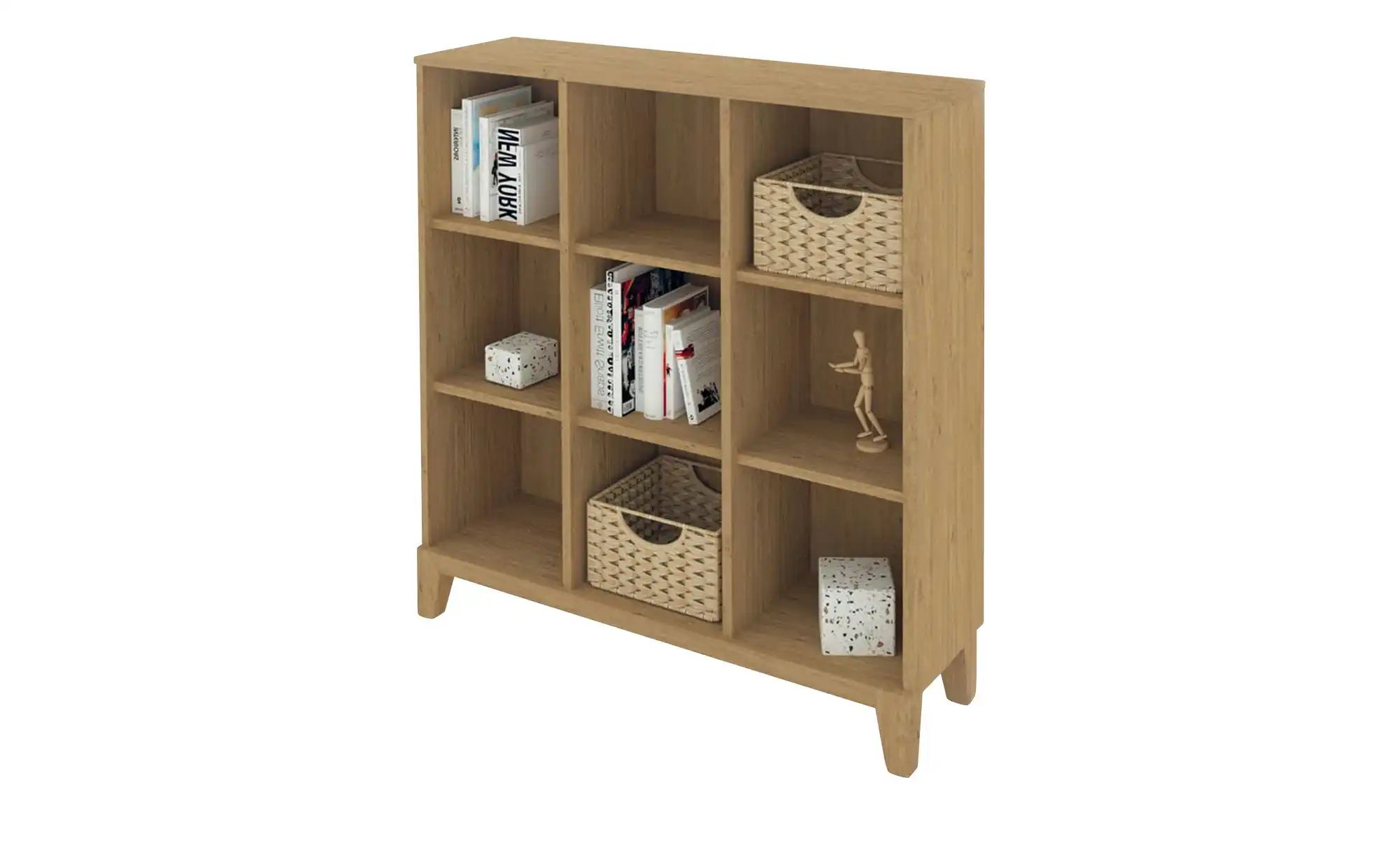 Bücherregal  Hygge Oak ¦ holzfarben ¦ Maße (cm): B: 100,9 H: 112,6 T: 30.0 günstig online kaufen