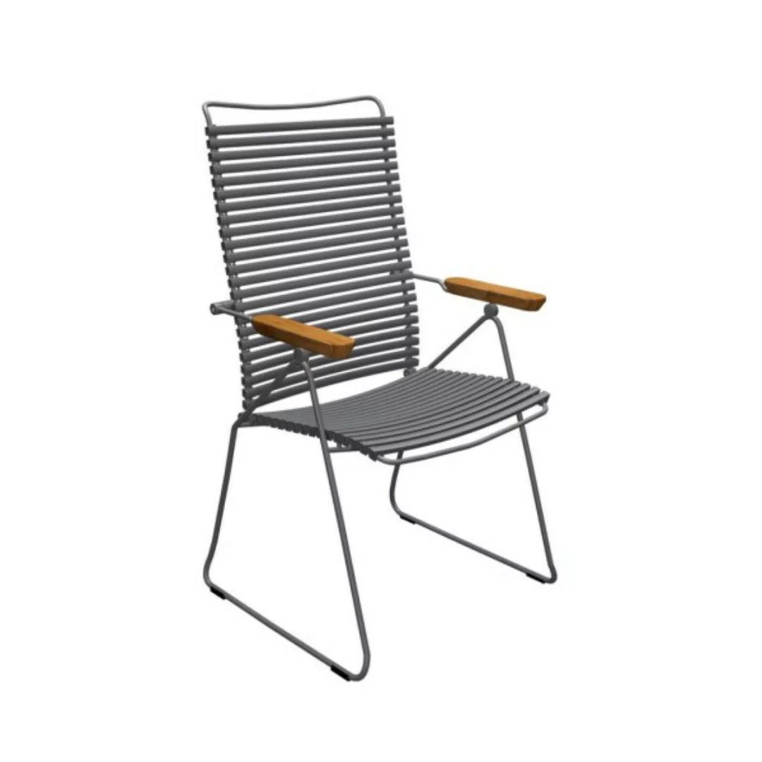 Outdoor Stuhl Click verstellbare Rückenlehne dunkelgrau günstig online kaufen