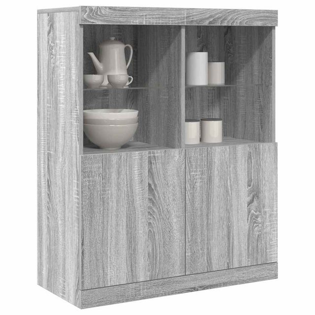 vidaXL Aktenschrank Sideboard Grau Sonoma 81x37x100 cm Holzwerkstoff günstig online kaufen