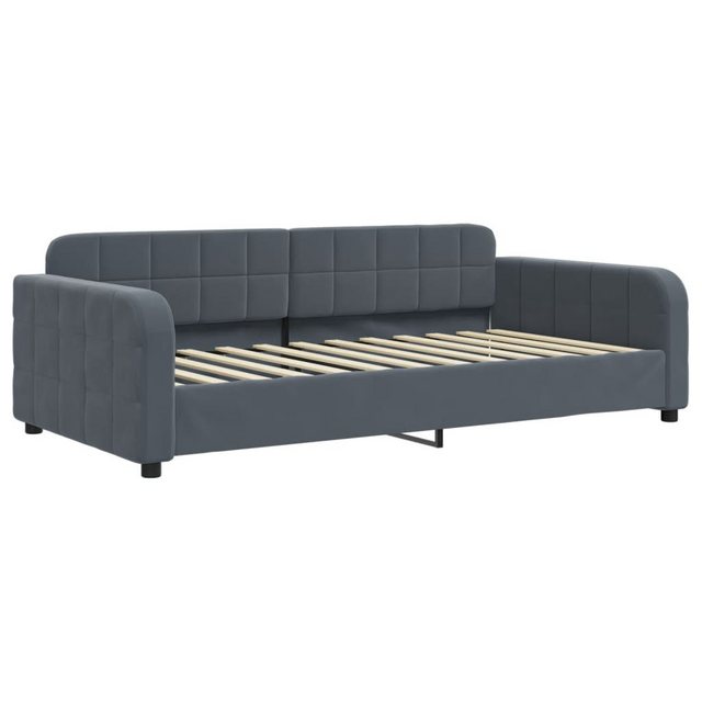 vidaXL Bett Tagesbett Dunkelgrau 100x200 cm Samt günstig online kaufen