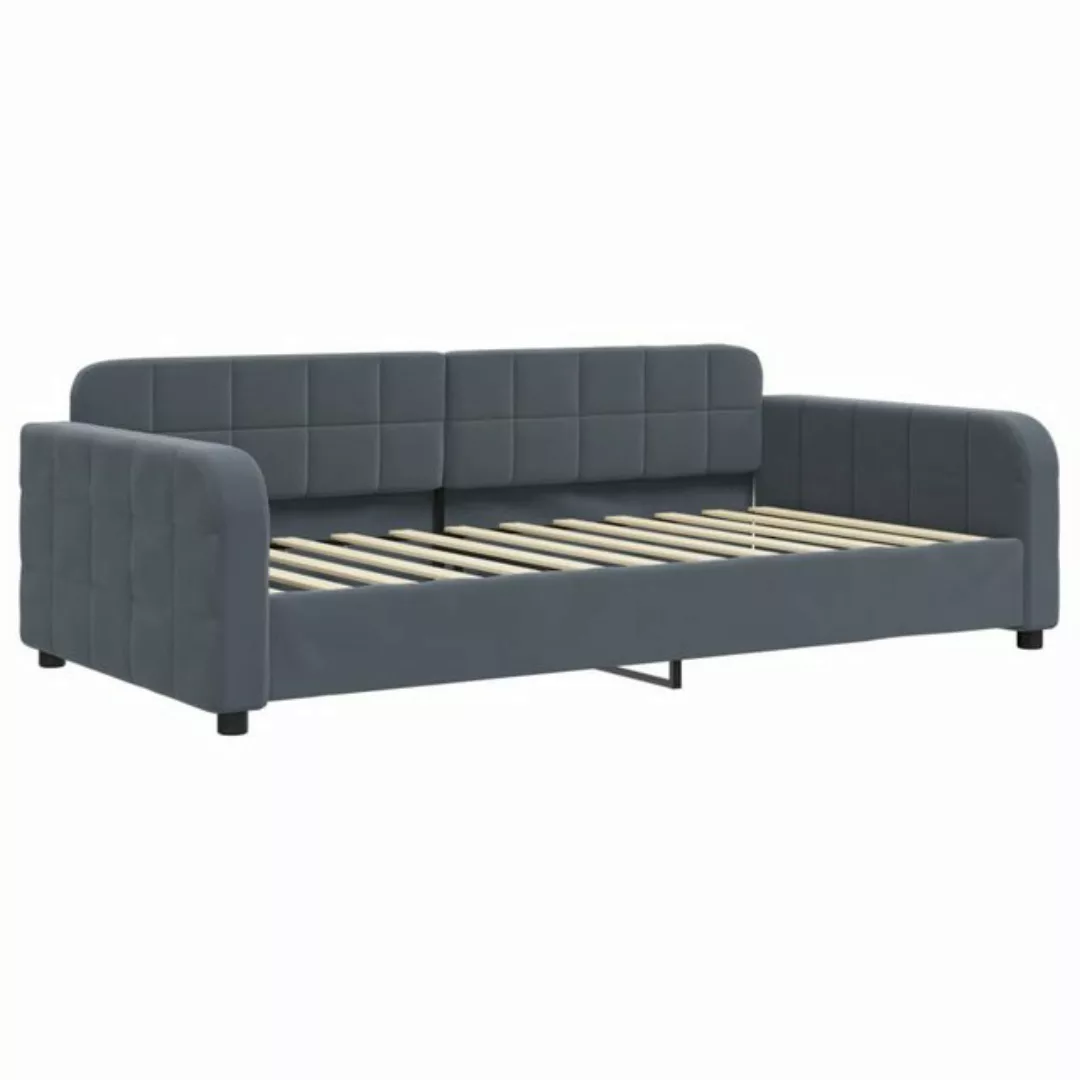 vidaXL Bett, Tagesbett Dunkelgrau 90x200 cm Samt günstig online kaufen