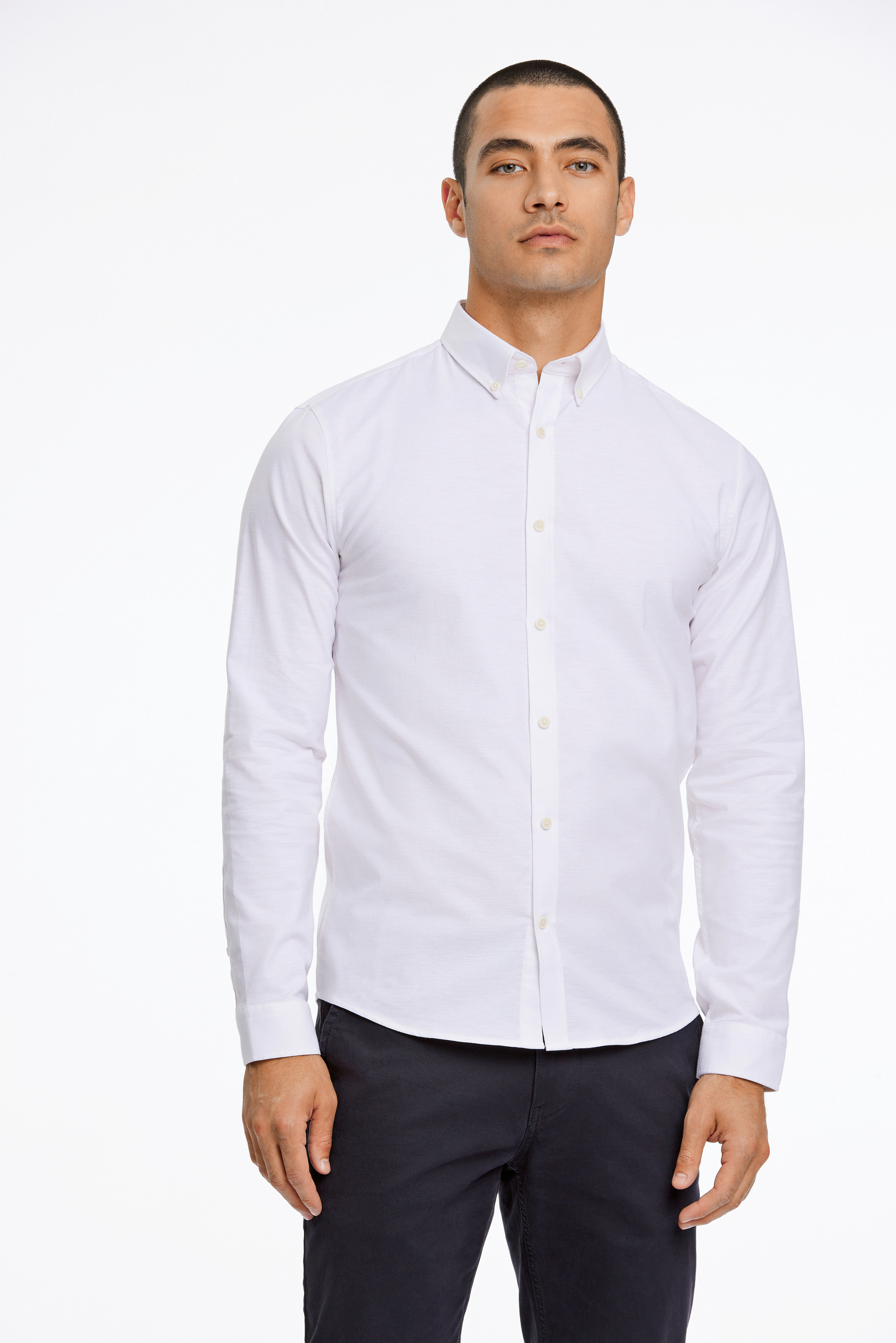 LINDBERGH Langarmhemd, mit Button-Down-Kragen günstig online kaufen