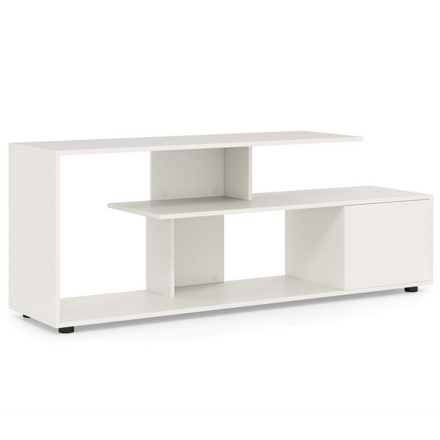 COSTWAY TV-Schrank bis zu 55 Zoll, mit Ablageflächen & Schrank, 152x38x58,5 günstig online kaufen