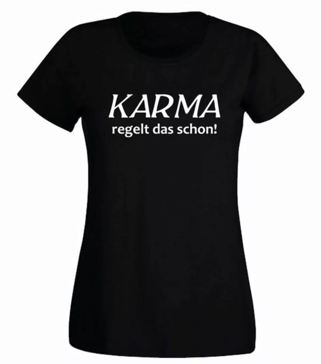 G-graphics T-Shirt Damen T-Shirt - Karma regelt das schon! mit trendigem Fr günstig online kaufen
