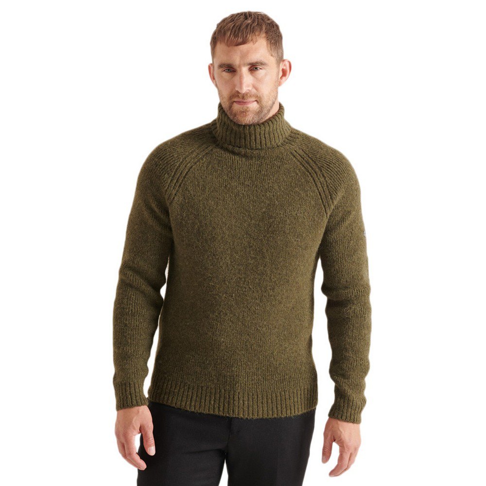 Superdry Studios Chunky Rollkragen Sweater XL Dark Moss günstig online kaufen