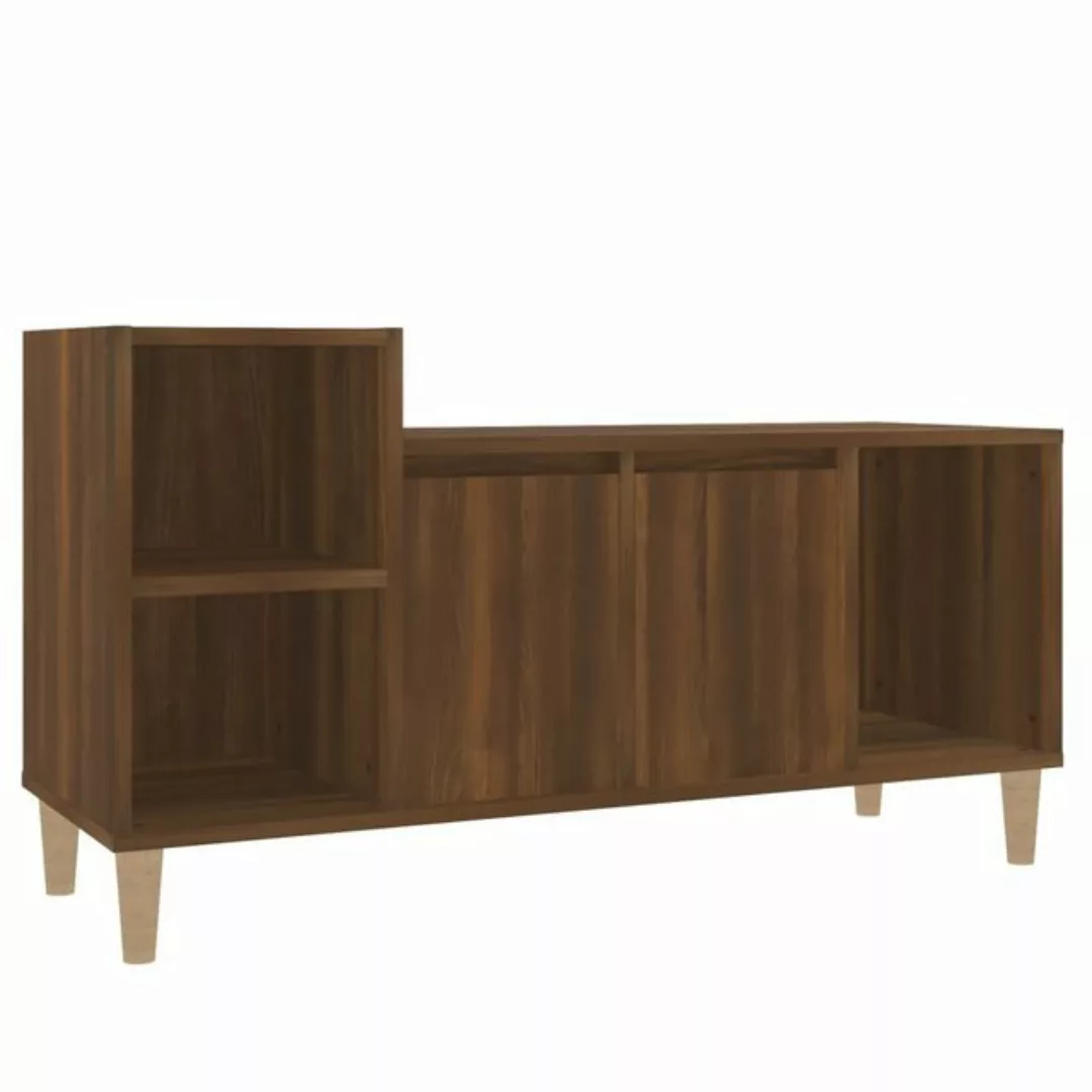 furnicato TV-Schrank Braun Eichen-Optik 100x35x55 cm Holzwerkstoff günstig online kaufen