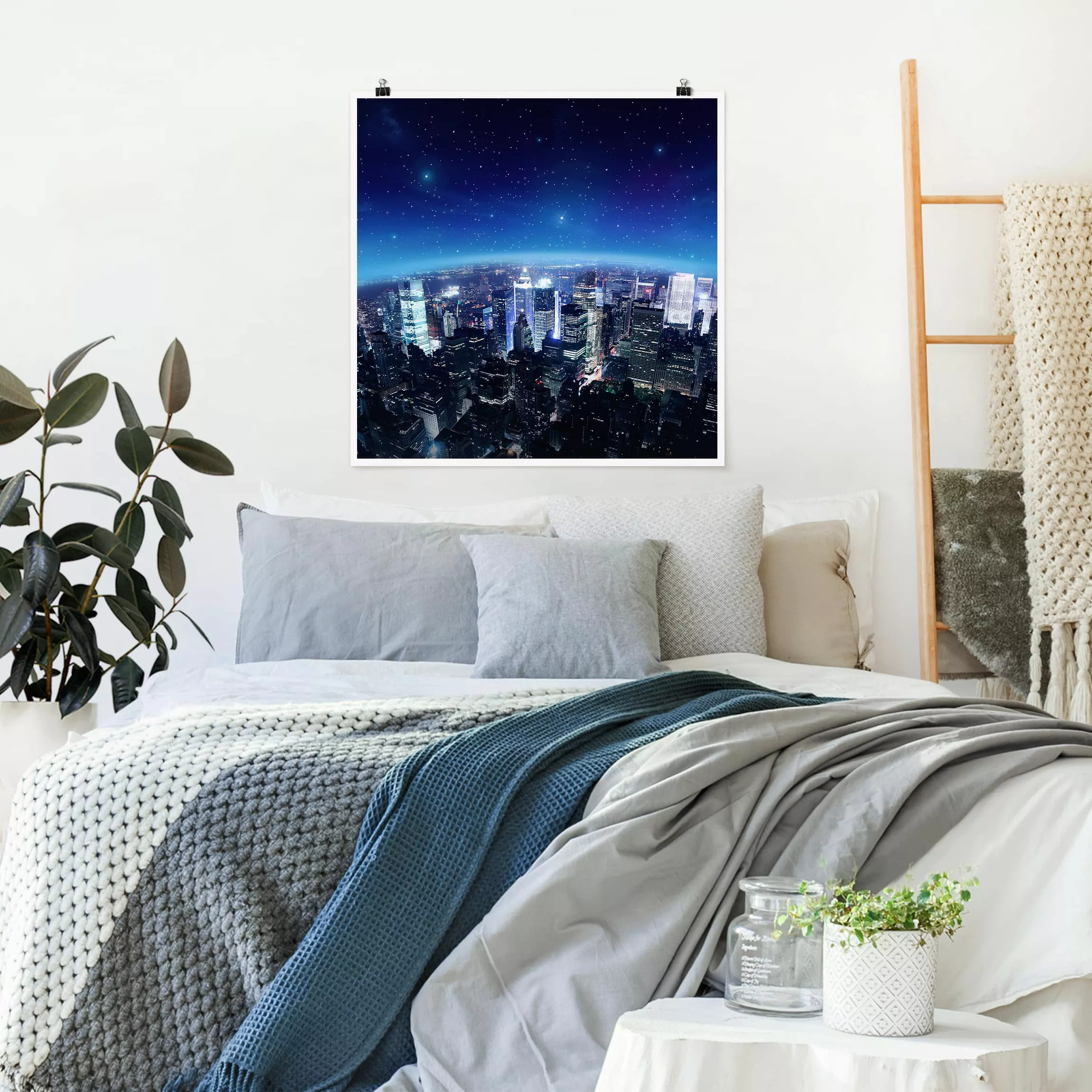 Poster Architektur & Skyline - Quadrat Illuminated New York günstig online kaufen