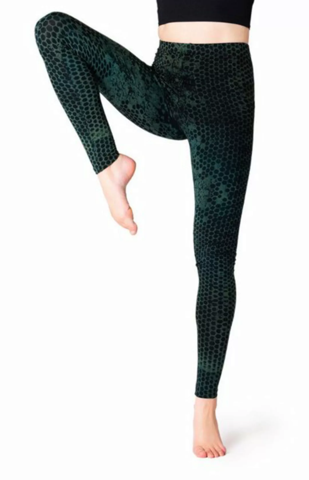 PANASIAM Leggings Unikat Batik Leggings mit Wabendesign moderner Stil lange günstig online kaufen