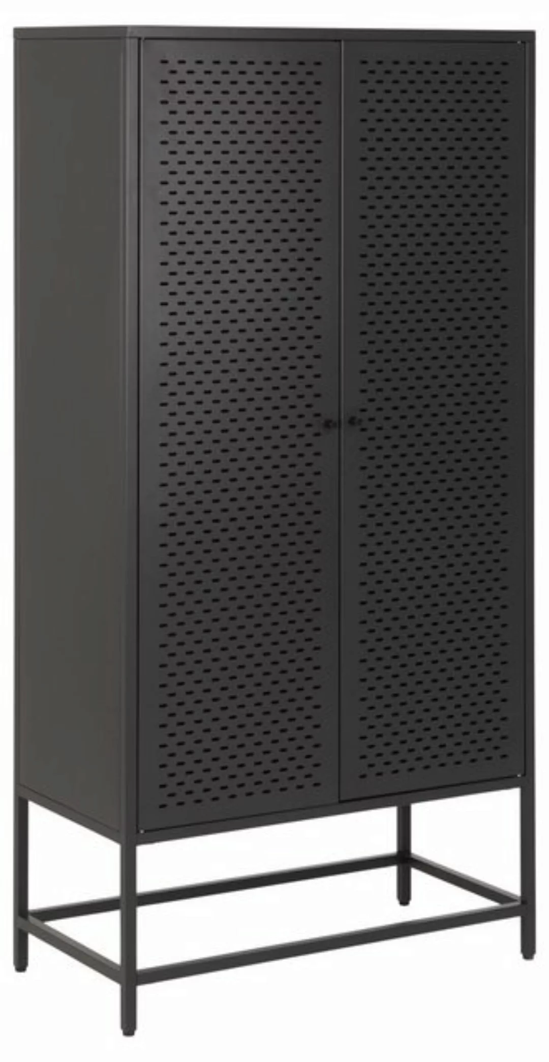 ACTONA GROUP Mehrzweckschrank in schwarz, Stahl - 80x160x40cm (BxHxT) günstig online kaufen