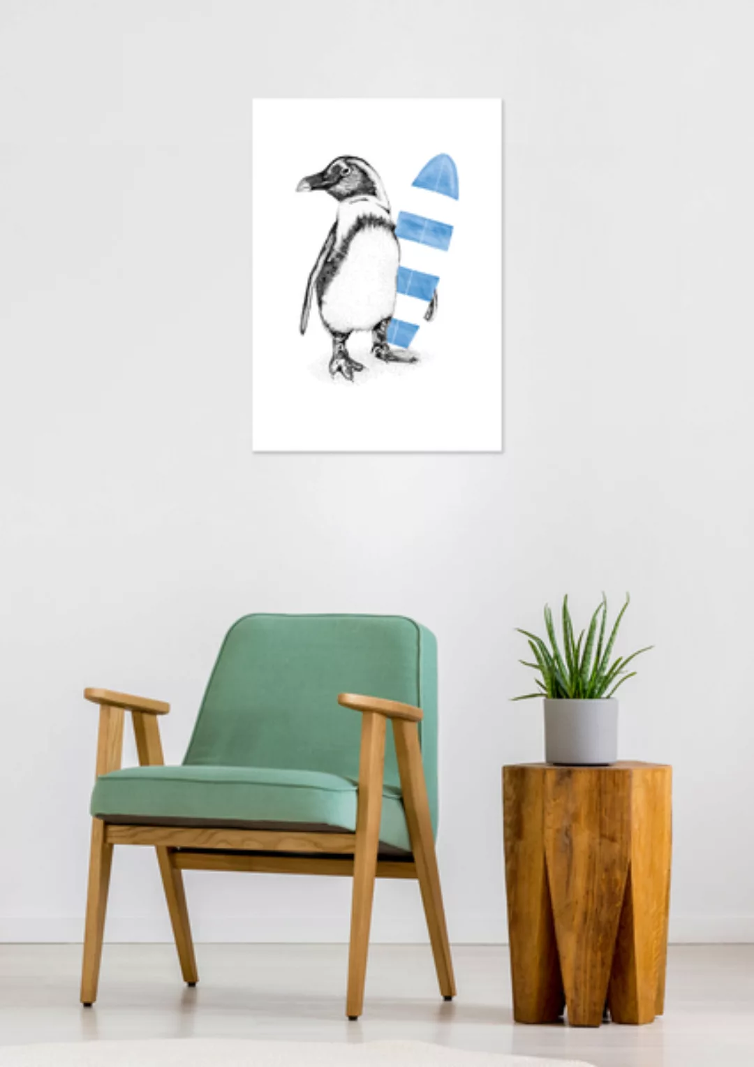 Poster Animal Penguin Surfer Matt günstig online kaufen