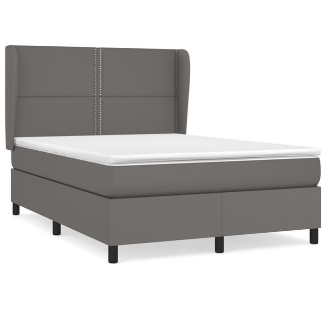 vidaXL Boxspringbett Bett Boxspringbett mit Matratze & Topper Kunstleder ve günstig online kaufen