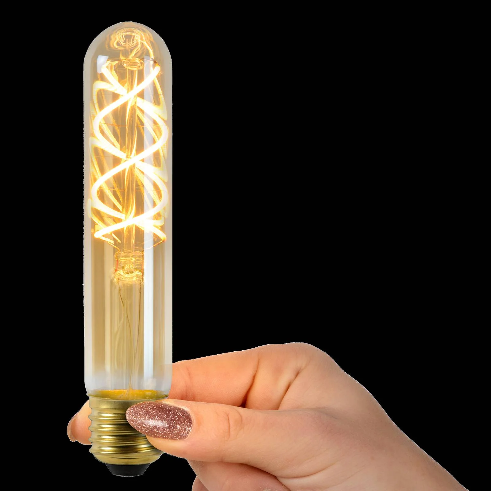 Vintage LED Lampe, dimmbar, E27, Röhre T30, Filament, 4,9W, 380lm, 2200K 1e günstig online kaufen