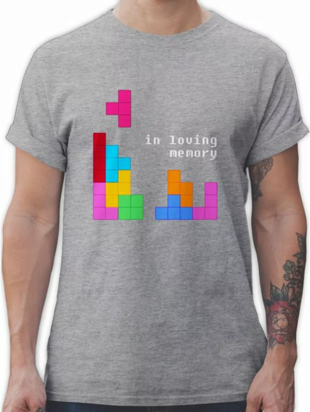 Shirtracer T-Shirt Tetris in loving memory Nerd Geschenke günstig online kaufen