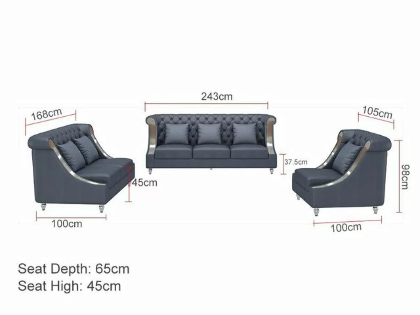 JVmoebel 3-Sitzer, Designer Drei Sitzer Couch Sofa Polster Sitz 3er günstig online kaufen
