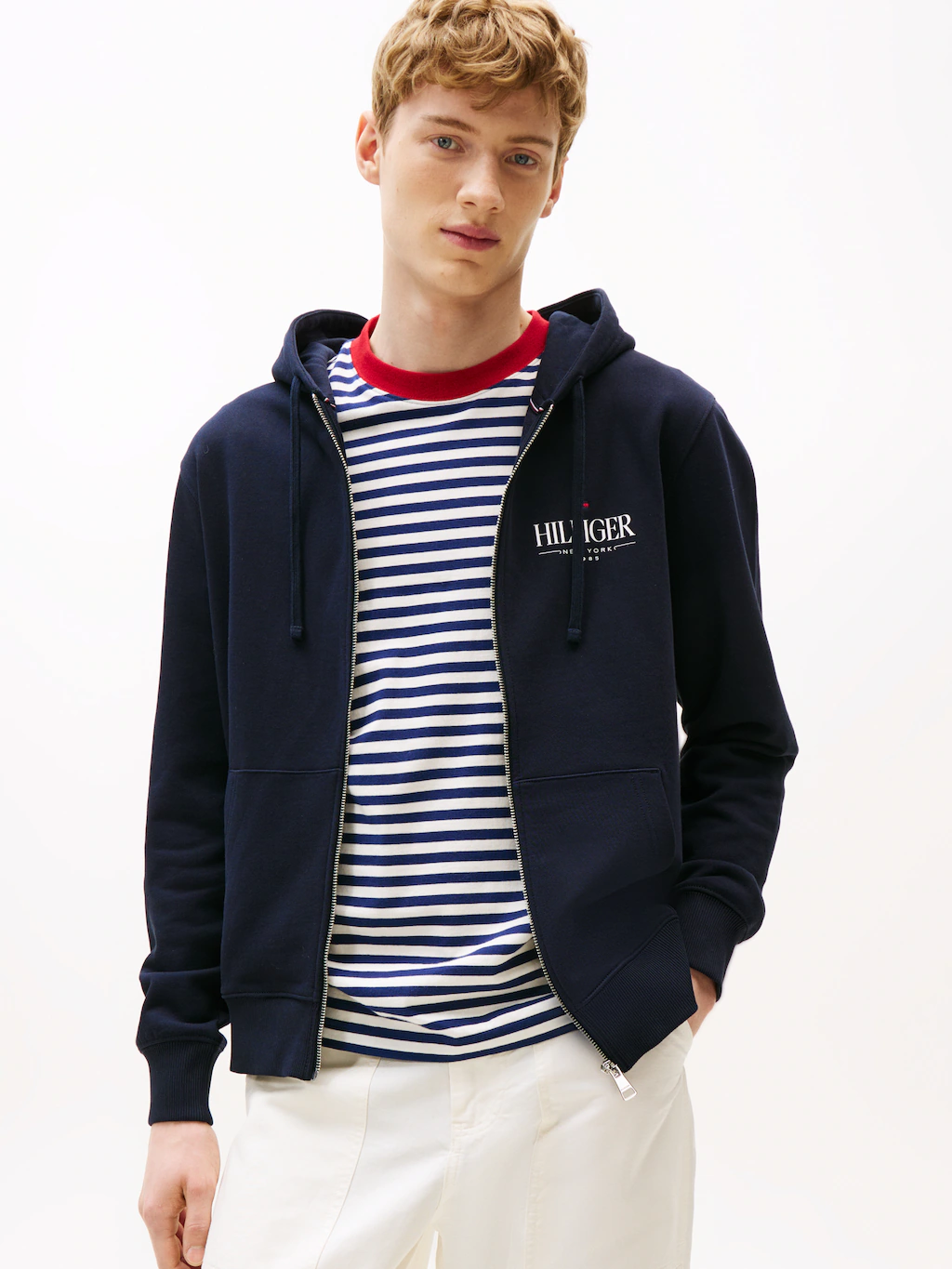 Tommy Hilfiger Kapuzensweatjacke "HILFIGER STACKED HOODED ZIP TH" günstig online kaufen