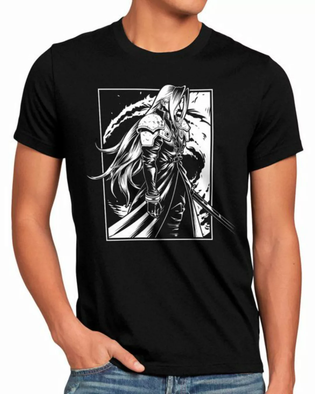 style3 Print-Shirt Herren T-Shirt Black Coart Villain final fantasy VII reb günstig online kaufen