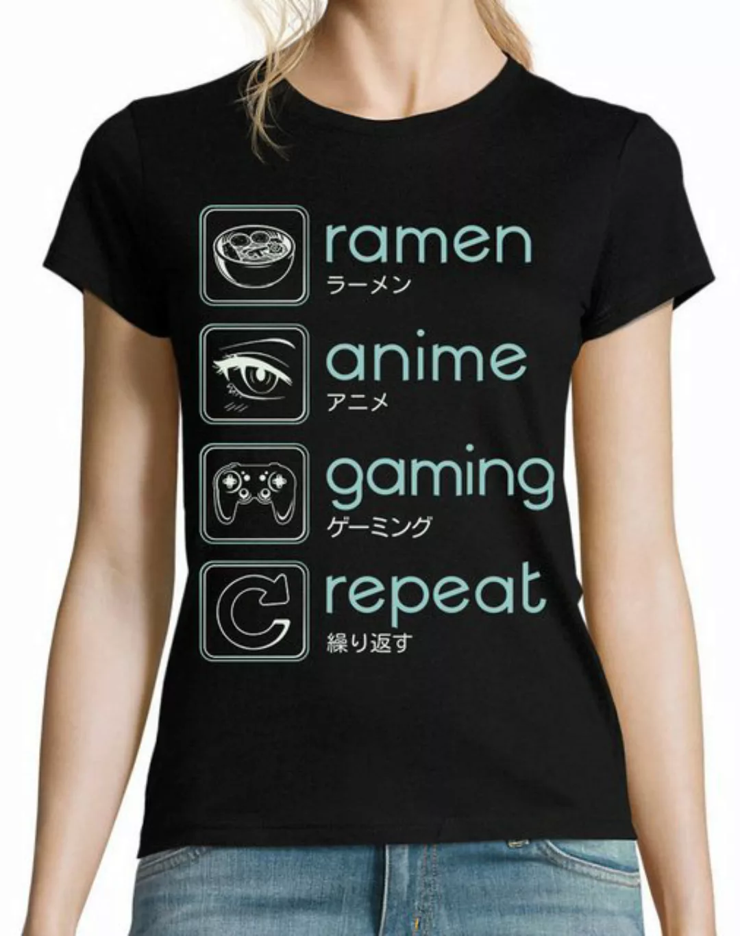Youth Designz Print-Shirt Ramen Anime Gaming Damen T-Shirt mit lustigen Log günstig online kaufen