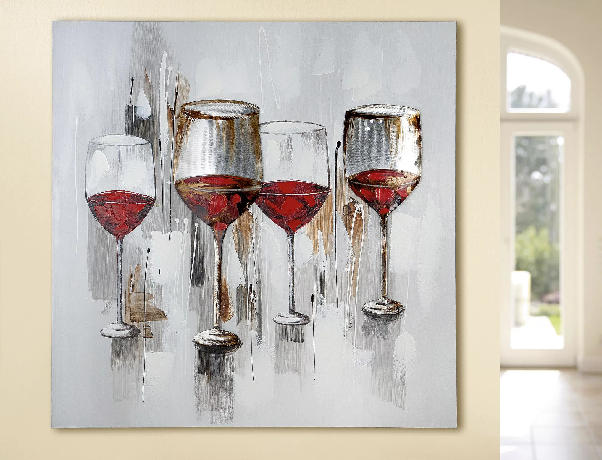 GILDE Wandbild »Hathi«, Wein, (1 St.), handbemalt günstig online kaufen