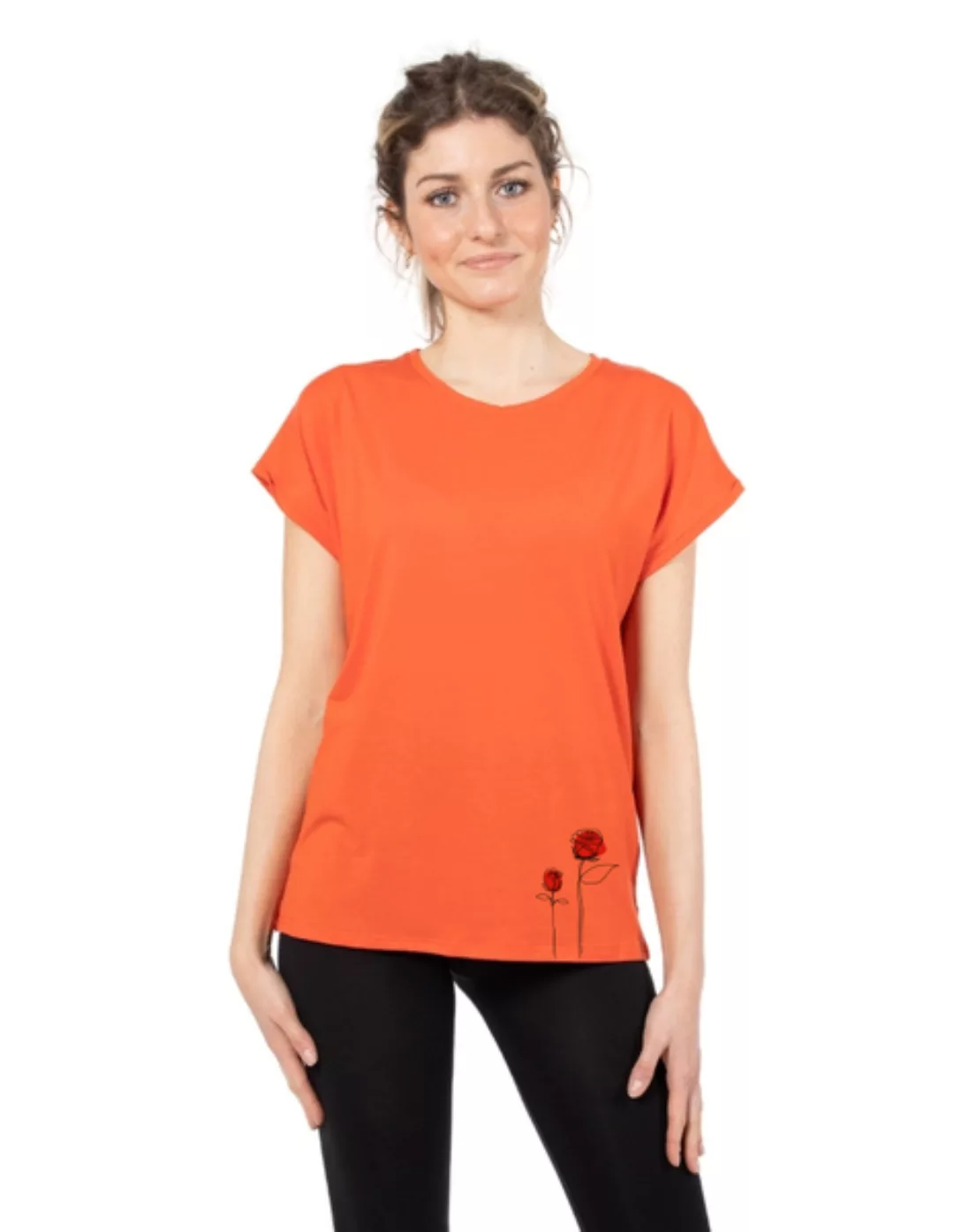Damen T-shirt Aus Eukalyptus Faser "Laura" | Rosen günstig online kaufen