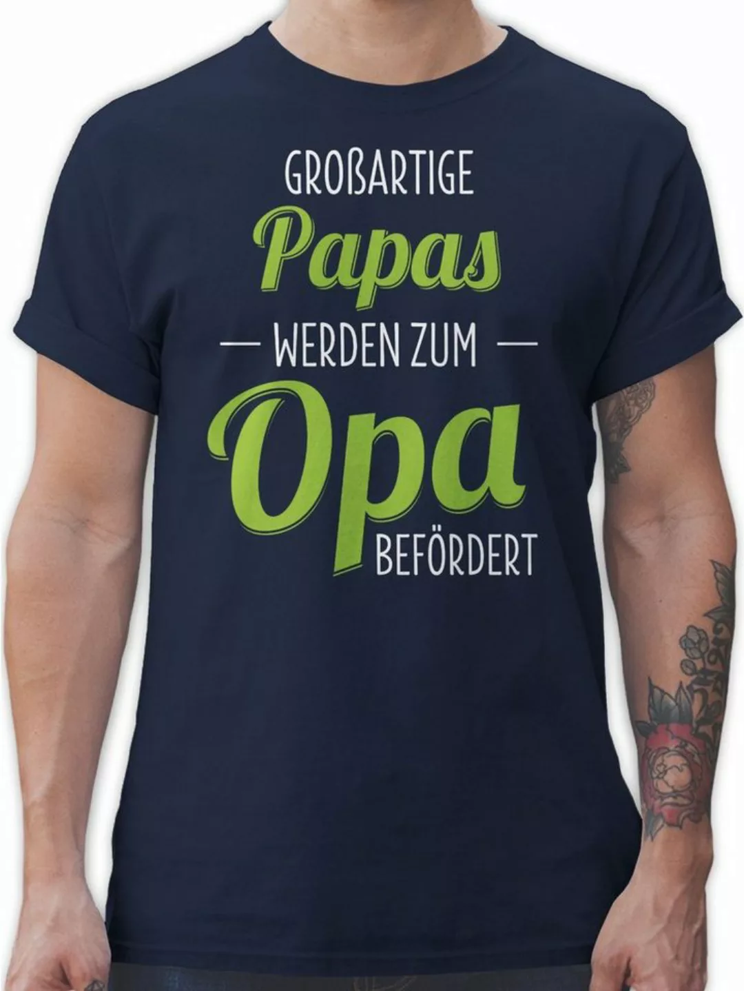 Shirtracer T-Shirt Großartige Papas werden zum Opa befördert Opa Geschenke günstig online kaufen