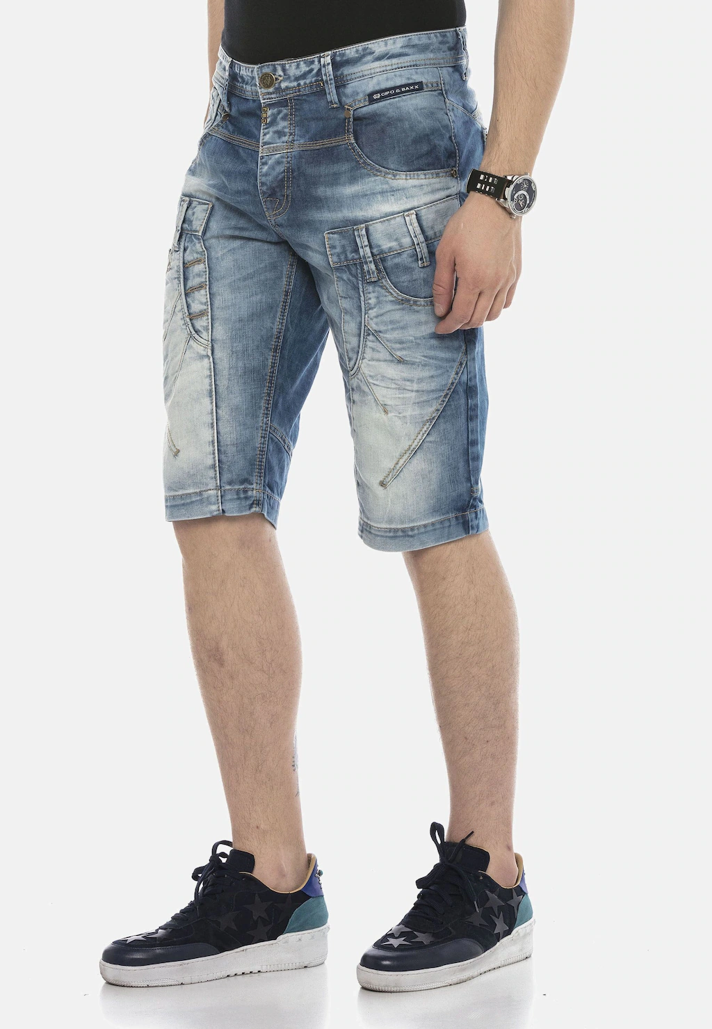 Cipo & Baxx Jeansshorts "Bermuda & Short", aus reiner Baumwolle günstig online kaufen